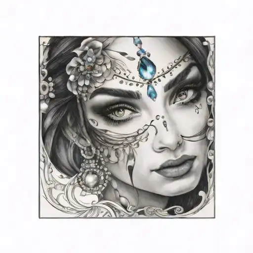 Sexy Gypsy Eyes With Gems