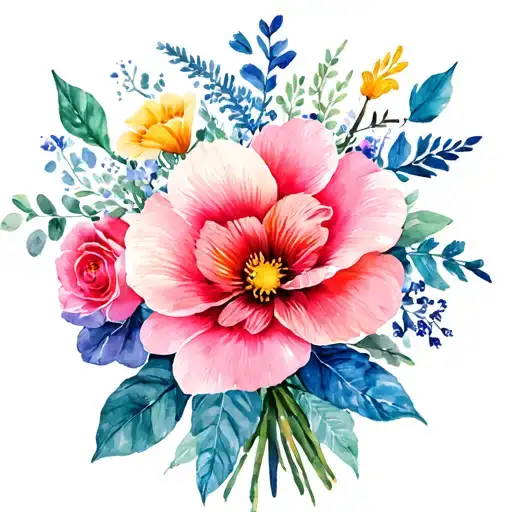 Animals Water Color Bouquet