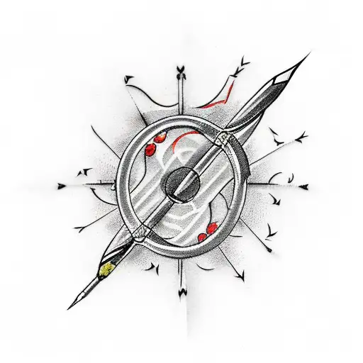 Arrow Shooting Through Japanese Words