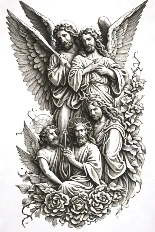 Angels With Jesus Christ