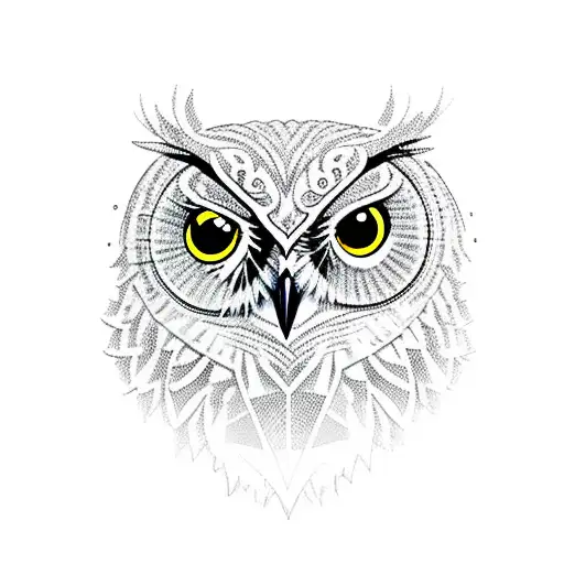 An Intricate Owl Perched On A Hiking Trail Sign