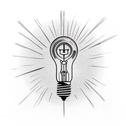 Light Bulb With Country Scene