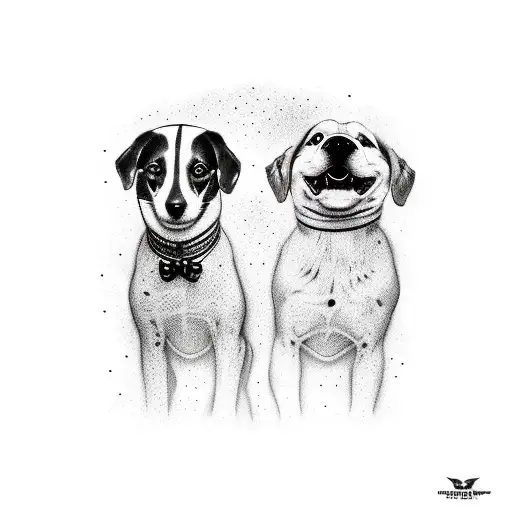 Dog And Boy On The Moon