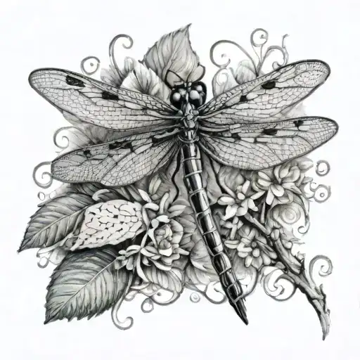 A Dragonfly With A Cursive Letter A