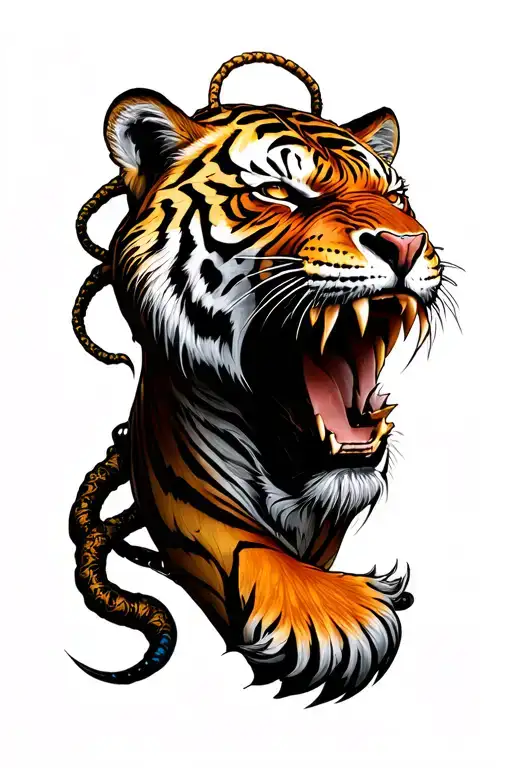 Roaring Tiger Medusa Head