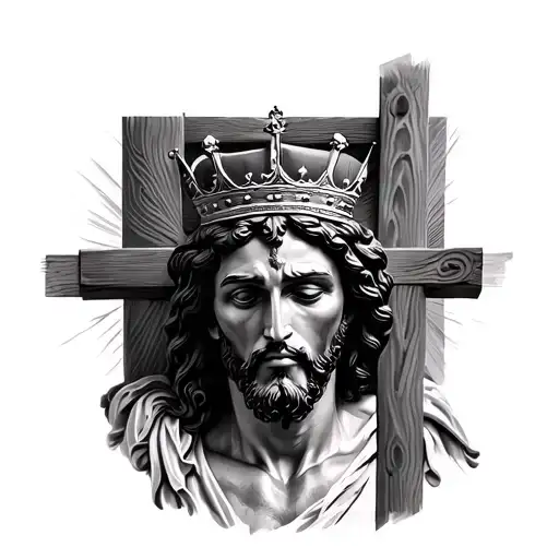 Black Jesus Christ Crucified With Crown