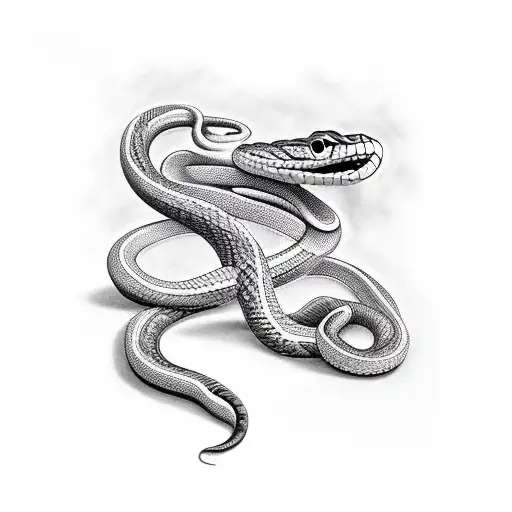 Snake Tearing Itself Apart