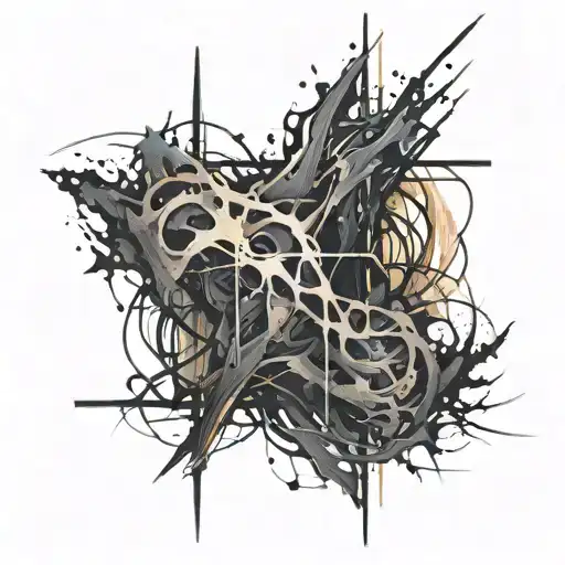 Abstract Grunge Brush Stroke Line