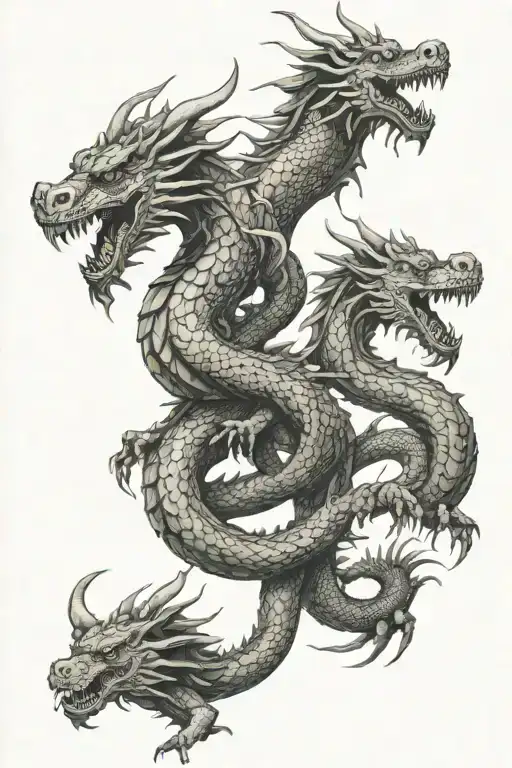 Three-headed Dragon Gorynych In Slavic Style