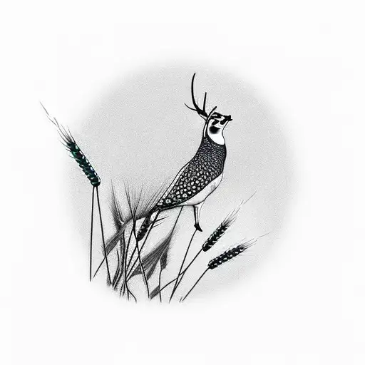 Deer Pheasant Wheat Prairie Grass