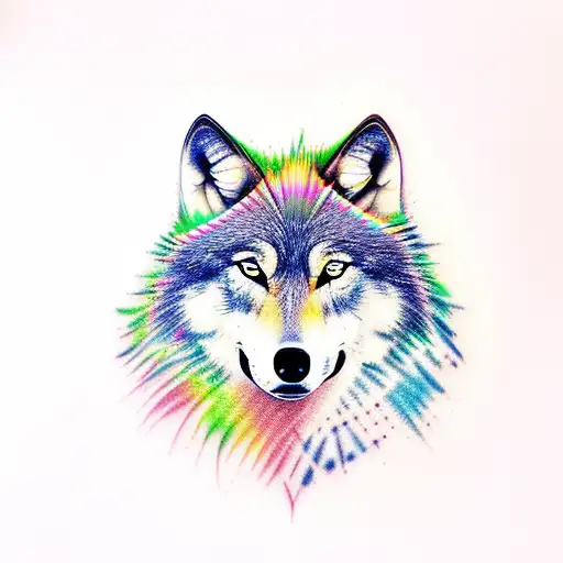 Wolf Gay Rainbow