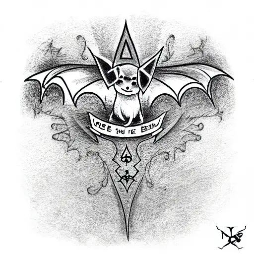 A Bat With A Maltese Cross