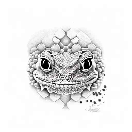 Design A Realistic Portrait Of Gecko