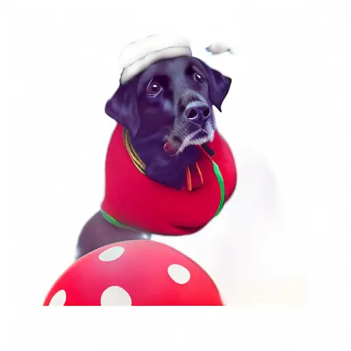 A Dog Wearing A Santa Hat