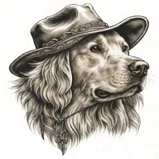 Cowboy Golden Retriever