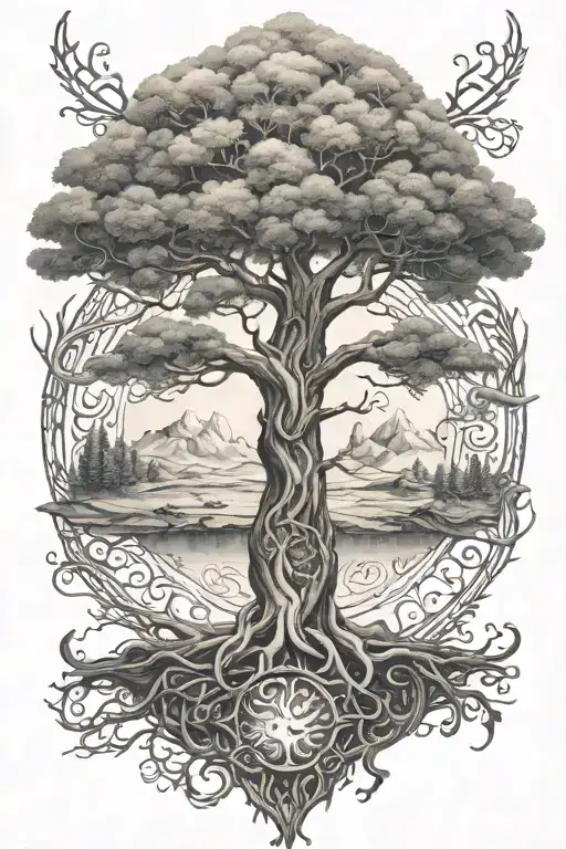 Yggdrasil With 5 Elements