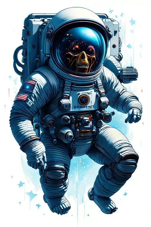 Lovecraft Horror Astronaut Floating In Space