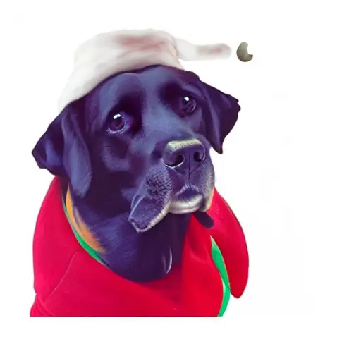 A Dog Wearing A Santa Hat