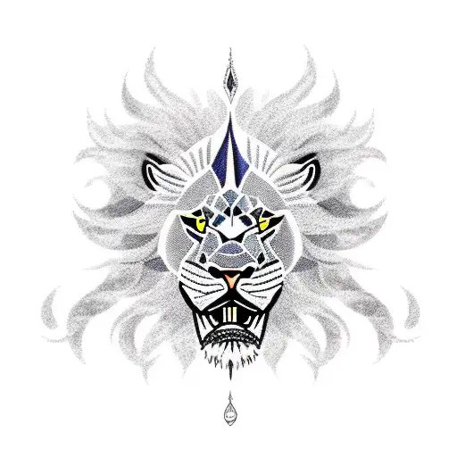 Moon With Lion In The Fire