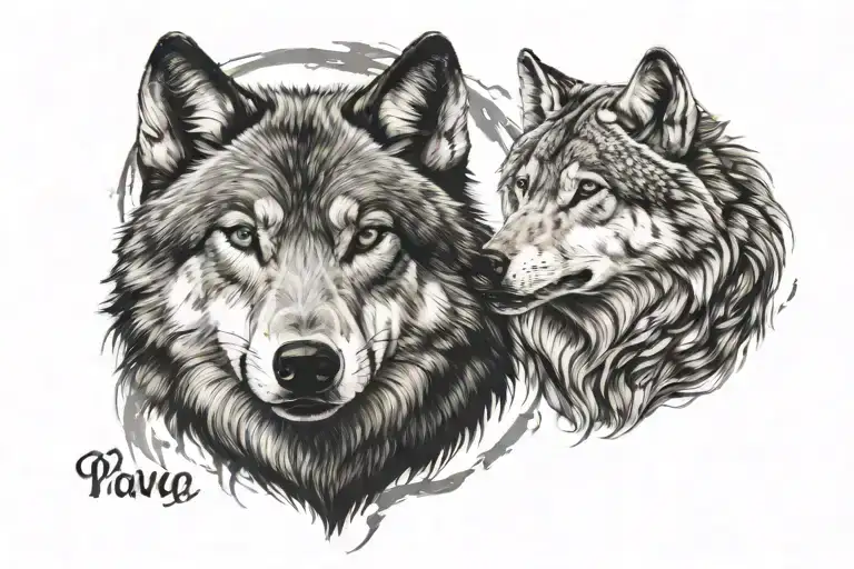 Wolf Having Hidden Word Purva Inside It