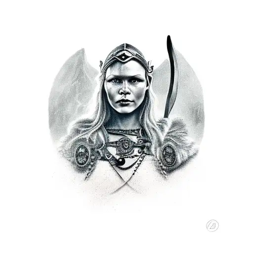 Viking Woman With Raven