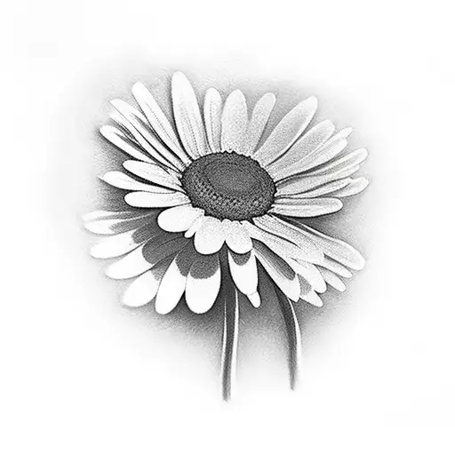 Daisy With A Pawprint In The Middle