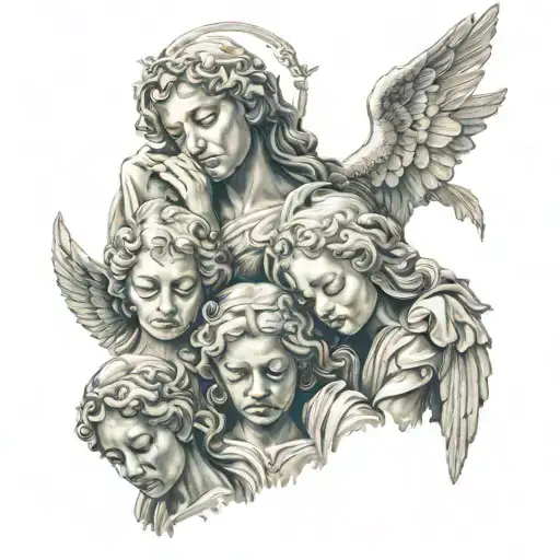 Four Angel Crying