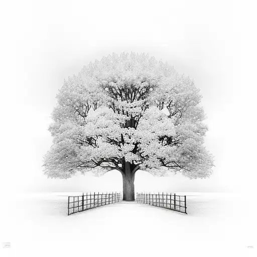 Tree With Gates And Angels