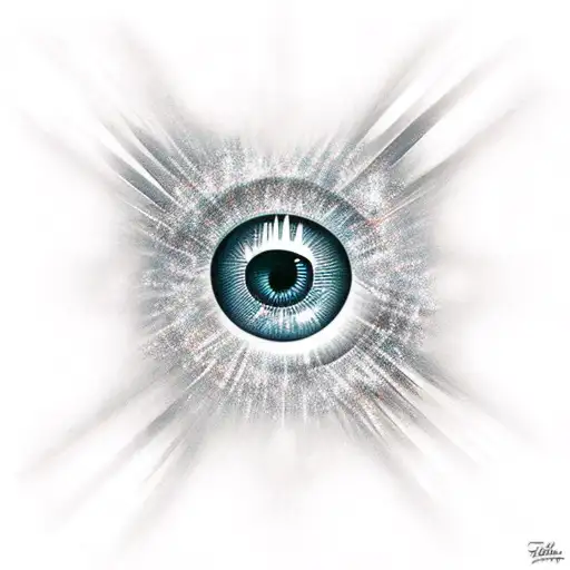 Eye Inside A Star With 4 Corner