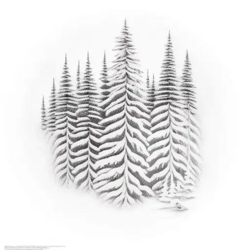 Forest On The Left Fading Into A Mountain Range With A River And Railroad Tressle In The Fore Ground