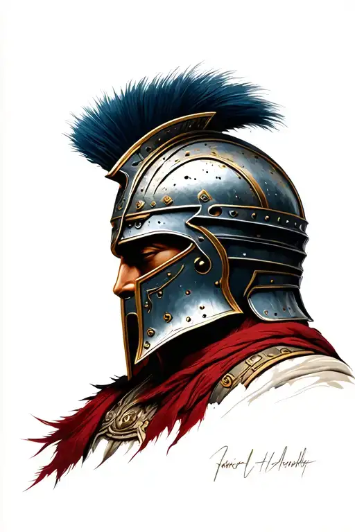 Micro Realism Mountain With Gladiator Helmet