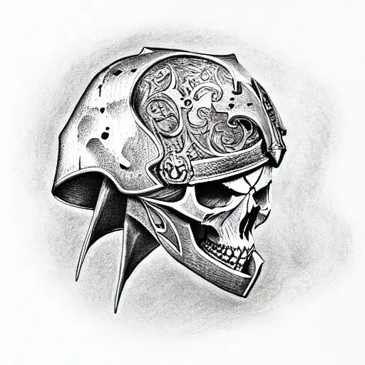 Skull With Knight Helm