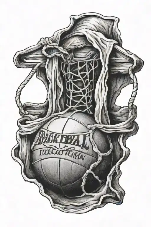 Basketball Jersey Hanging From A Rib Cage