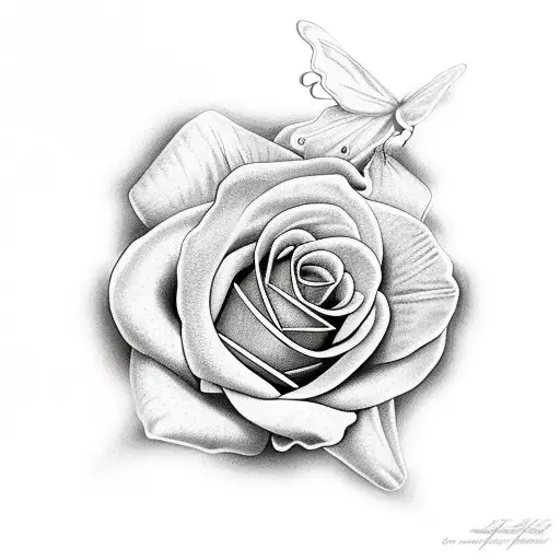 Butterflies Orchid Rose