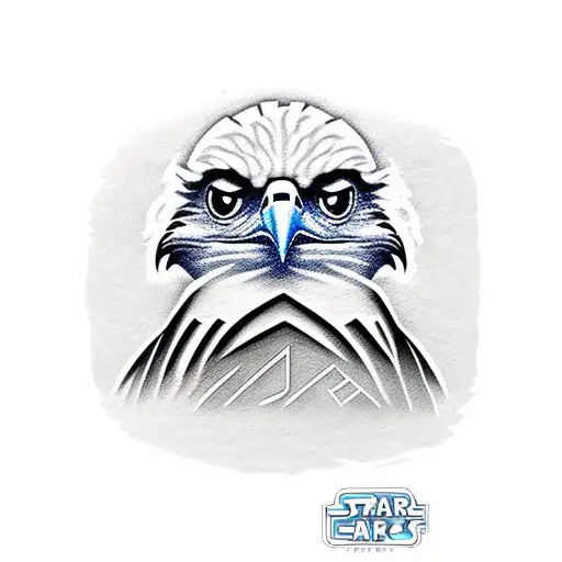 Eagle Holding Poker Cards With Star Wars Characters