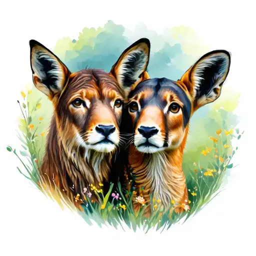 Mom And Daughters Animals