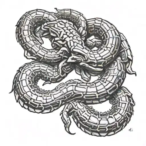 Aztec Scorpion Intertwined