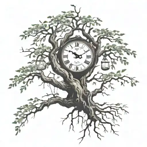 Tree With Hanging Clocks