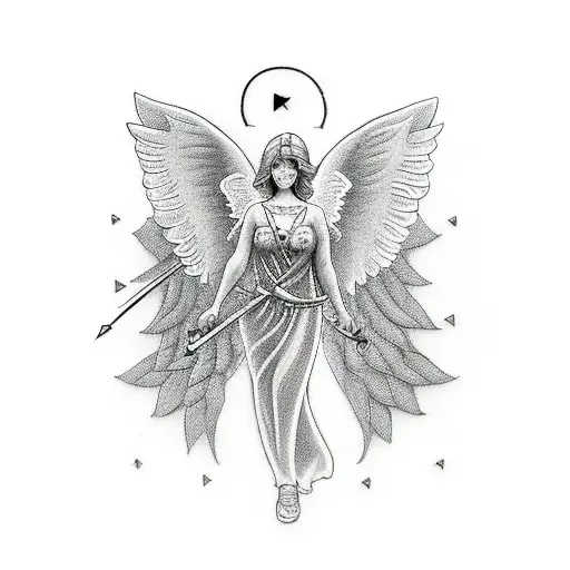 Angel With Arrows Pierced