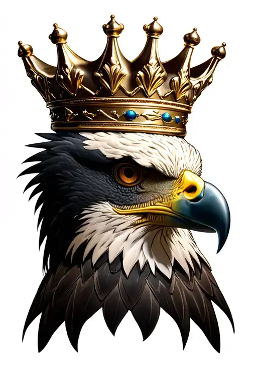 Eagle Head And King Crown