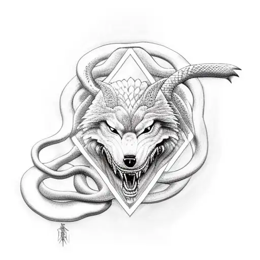 Fenrir With Snake