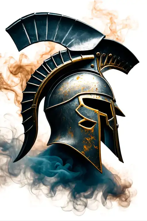 Faded Spartan Helmet In Smoke