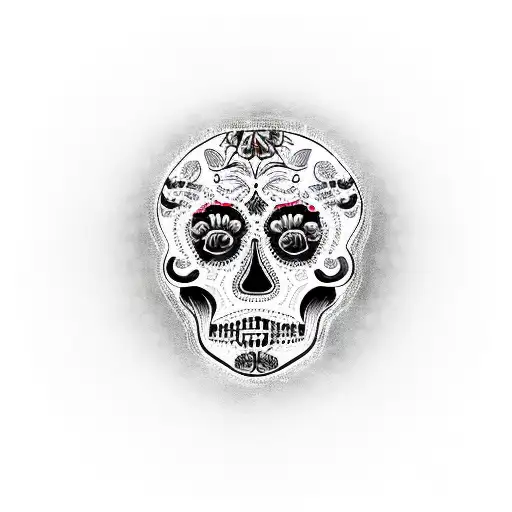 La Catrina Life-like Portrait In Black And White