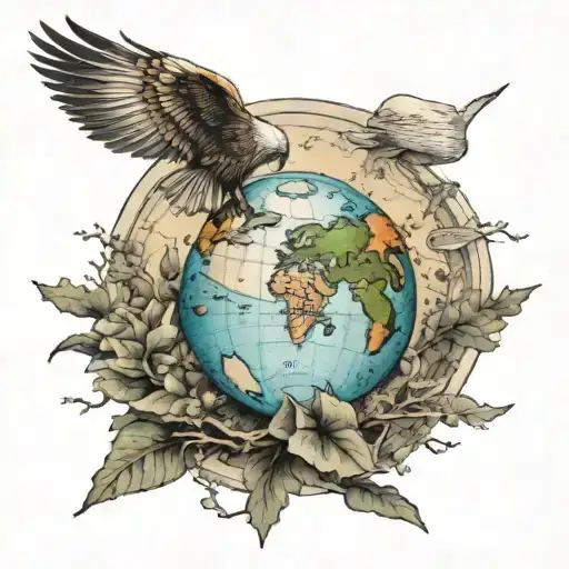 Ikigai With Globe Surrounded