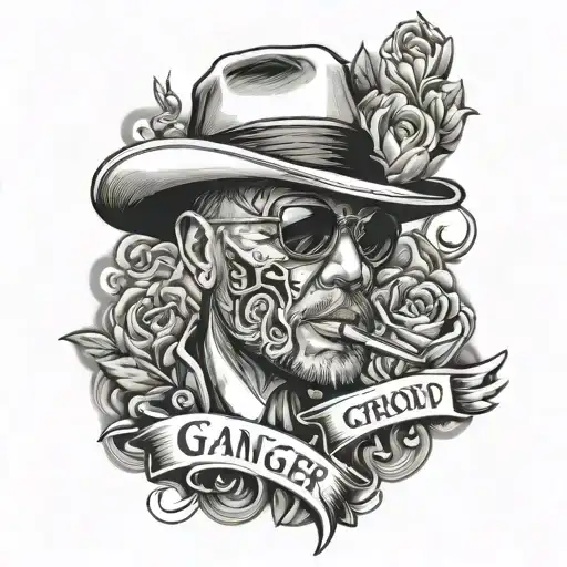 Gangster Style Illustration Symbolizing Personal Growth