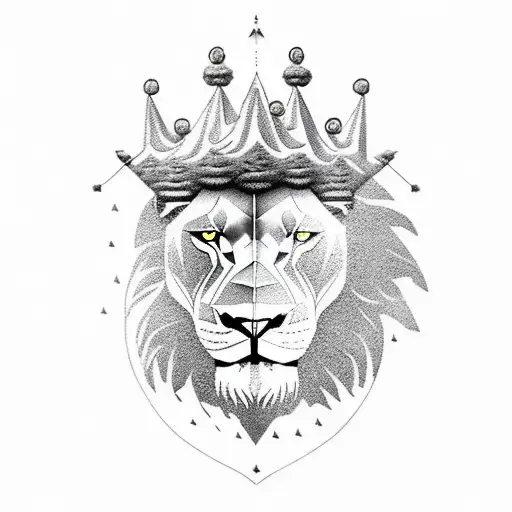 A Mountain With A Lion On Top And Rhino At Bottom