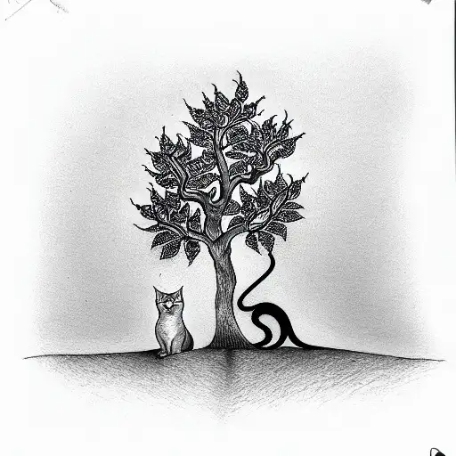 Cat And Tree