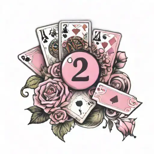 Pink Birth Year And Card Game