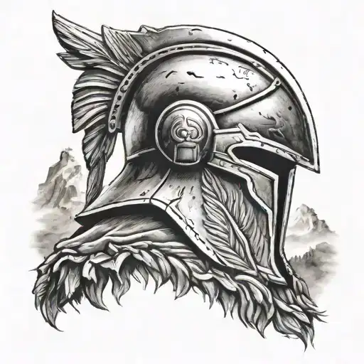 Spartan Helmet Mountain Peak
