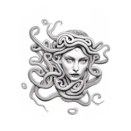 Classically Pretty Medusa With Thick Snakes